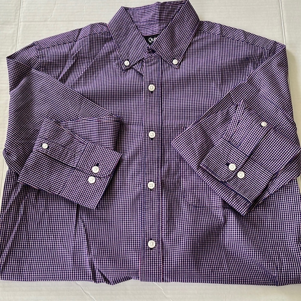 🥳 $15 Quince Carbon Wash Micro Check Shirt - Picture 2 of 3
